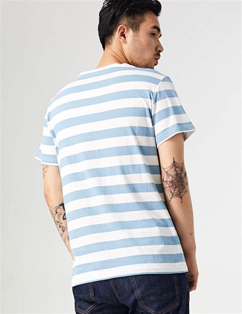 Sky Blue/white Striped Cotton Shirt 